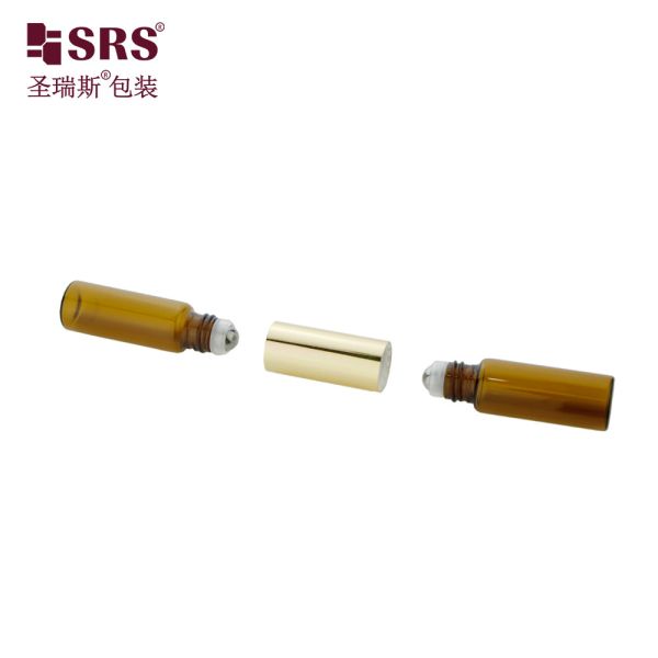 SGB2-5+5ML Dual Side Tube Perfume Oi Glass Roller Bottle With Stainless Steel Ball