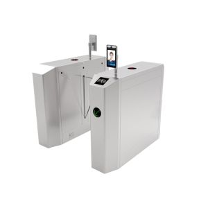 DC 24V Motor SS304 Waist Height Flap Barrier Gate with Fault Self Checking Function