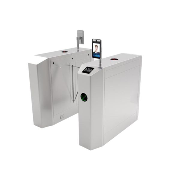 DC 24V Motor SS304 Waist Height Flap Barrier Gate with Fault Self Checking Function