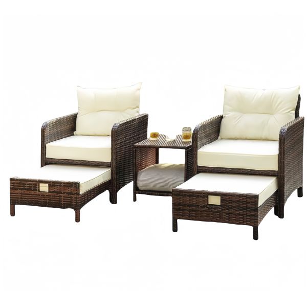 Garden Rattan Outdoor L Shaped Sofa Customized Sizes Patio Furniture Sets Garden Rattan Outdoor L Sofa