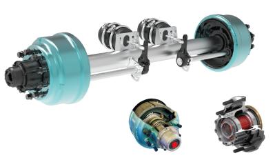 1805mm Custom Trailer Axles , American Oil Lubrication Heavy Duty Trailer Axle