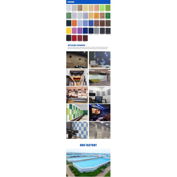 NRC 0.8 Studio Acoustic Wall Panels 2420*1220*12mm Green Sound Absorbing Wall Panels