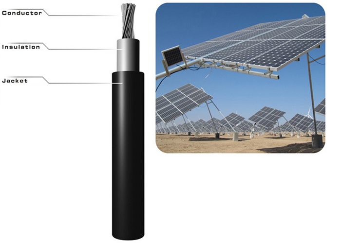 кабель DC солнечный PV 6mm одиночного сердечника 4mm, фотовольтайческий провод Eco содружественное