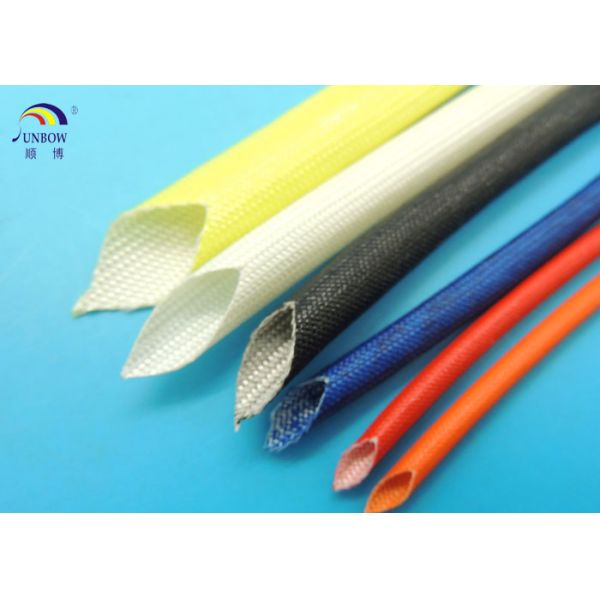 F Class 155ºC Professional Acrylic Resin Coated Braided Fiberglass Sleeving / High Temperature Sleeves