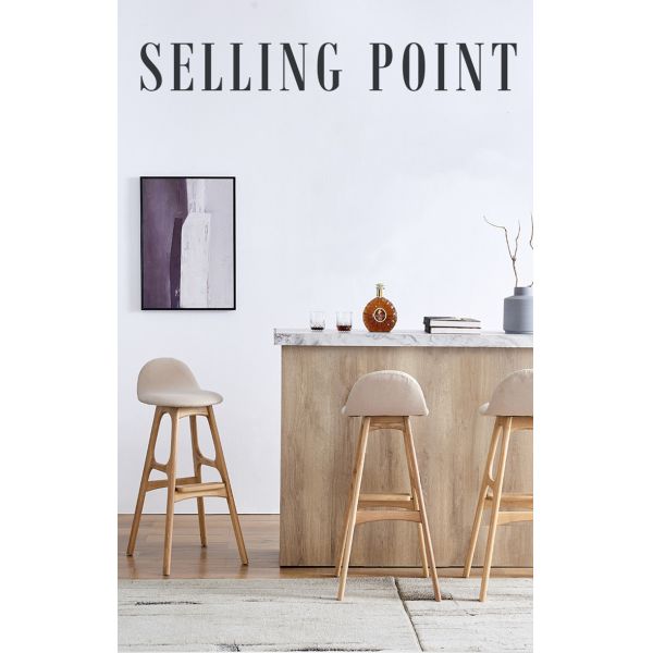 Luxury Bar Stool Modern Outdoor Metal Wood Kitchen Leather Velvet Bar Chair Barstool Wooden Counter Height Bar Stool for Kitchen