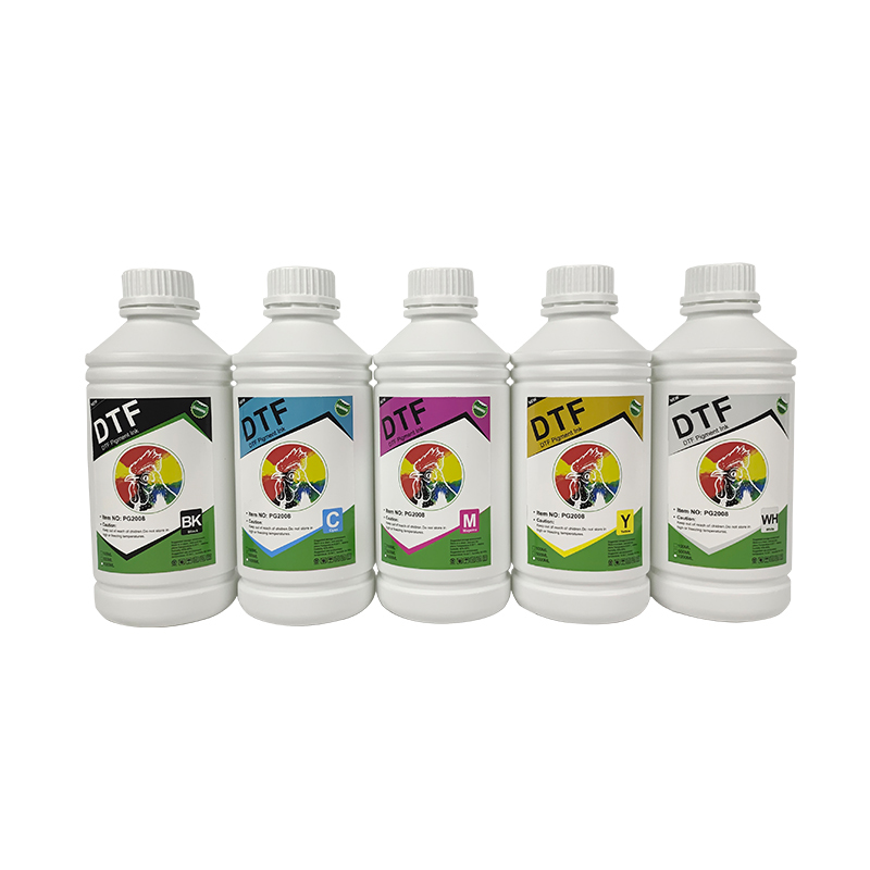 High Quality PET Film White Ink Heat Transfer Pigment DTF Ink for I3200 7600 7800 Printer Head