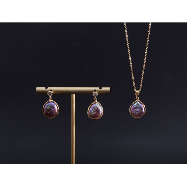 Natural Baroque Pearl necklace Cultured White Baroque Pearl Glass Chain Baroque Pearl Necklace Lady Pear Jewelry Set