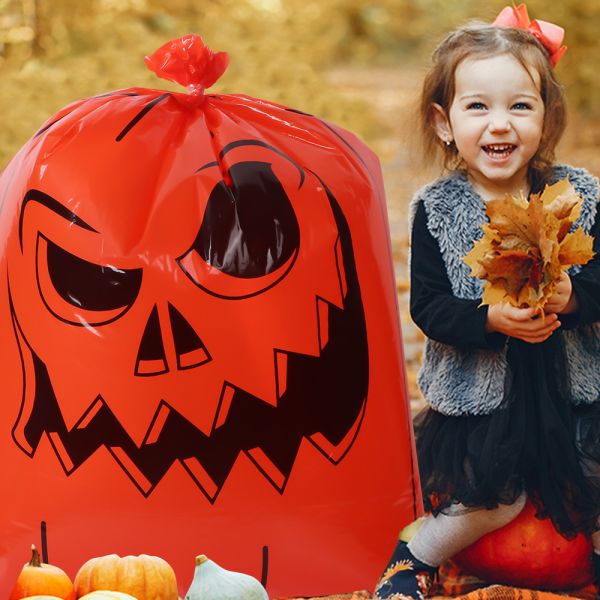 Декорация садового двора на Хэллоуин тыквенные мешки для газона биоразлагаемые тепловые уплотнители боковые мешки для гусетов пластиковые мешки для листьев