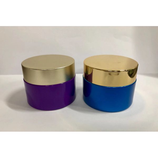 el cosmético redondo de encargo de 30g 50g sacude los tarros de cristal Skincare de la crema y el maquillaje que empaqueta al OEM