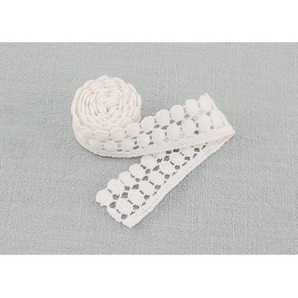 Белым вышитая гипюром отделка шнурка хлопка отделки шнурка органическая швейцарская для лифчика