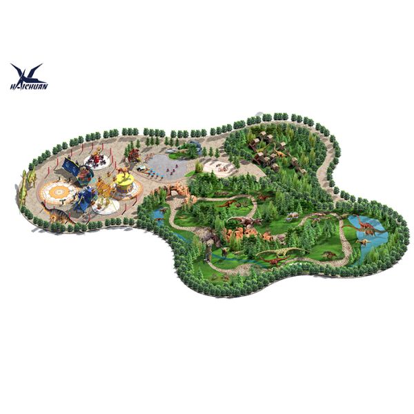 New Outdoor Professional Animatronic Life Size Dinosaur Theme Park Design