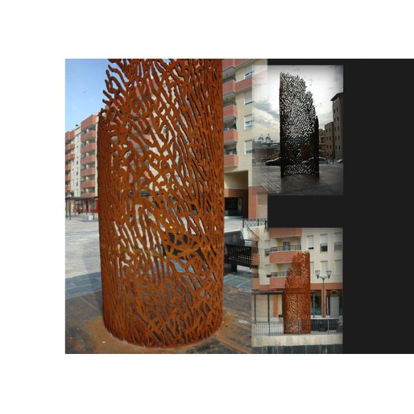 Скульптура Кортен отрезка лазера металла стальная, заржаветые скульптуры сада ме