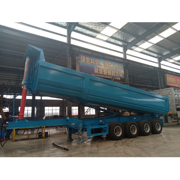 100 тонн двойных осей U-образный задний конец наклонитель нагрузчиков