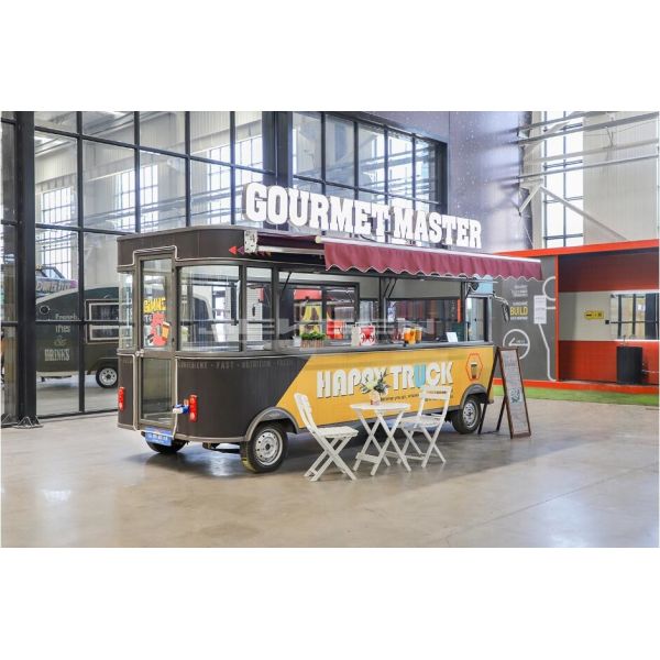 Big Mobile Food Truck With BBQ Grill Printing Shops