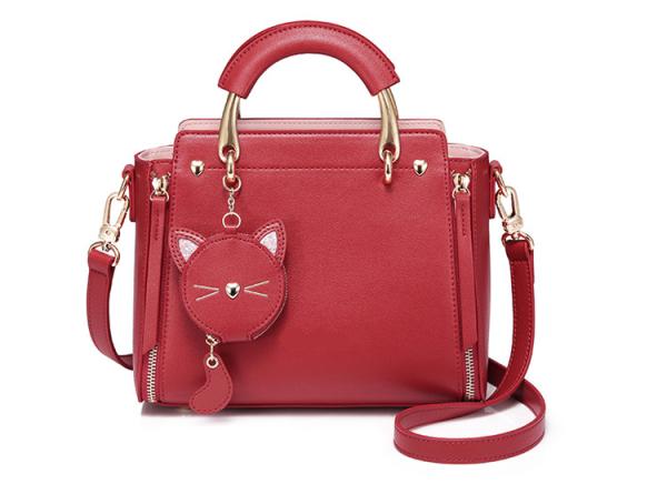 The new high-volume PU leather tote one-shouldered cross-slung custom logo women's handbag with strap