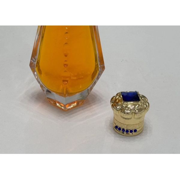 Customized Blue Diamond Zamak Perfume Caps Luxury Metal Perfume Bottle Lids