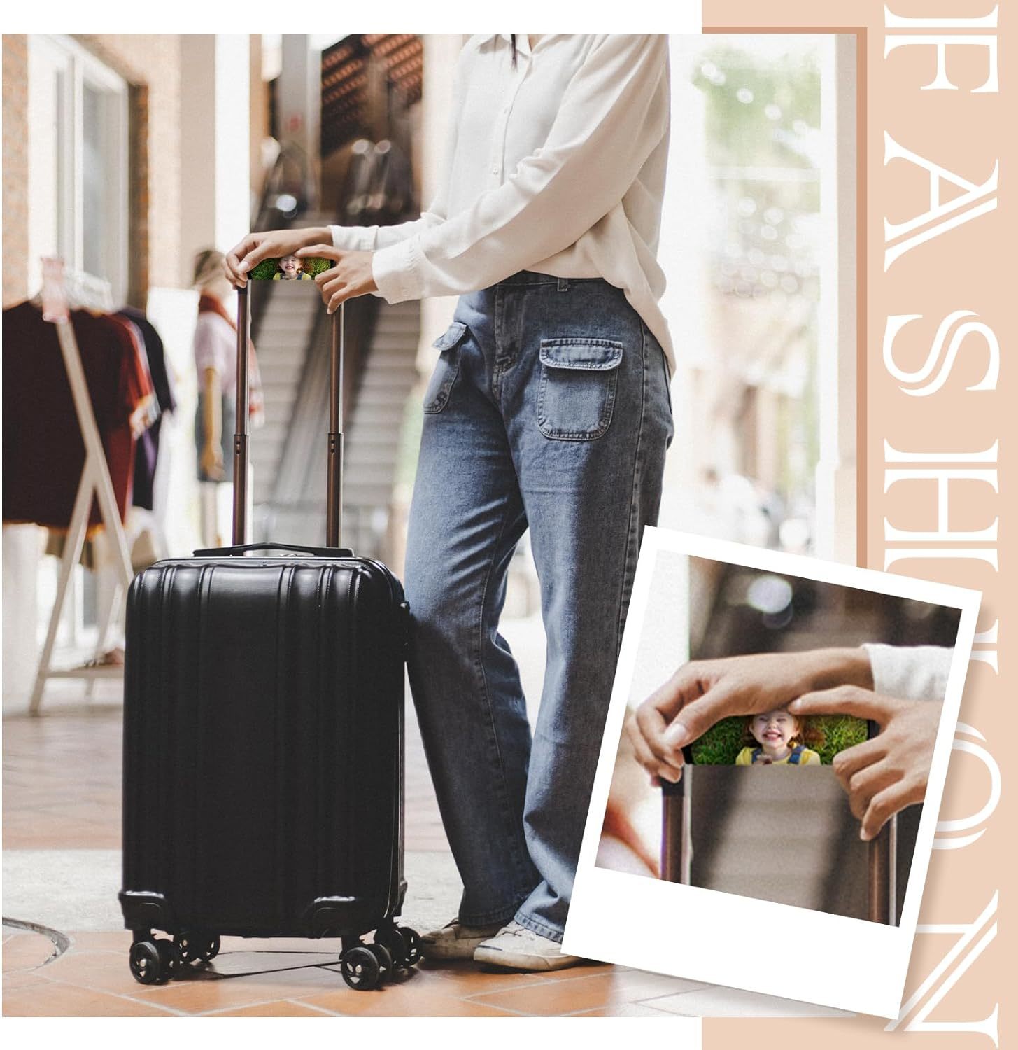 Sublimation Neoprene Luggage Handle Wrap Personalized Luggage Handle Wrap For Travel Cute Luggage Tag