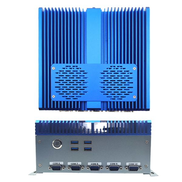 Industrial Embedded Computer Fanless Mini PC with 2*SO-DIMM DDR4 RAM Intel Core I3/I5/I7 2 LAN Ports & Parallel Port IP40 Rugged