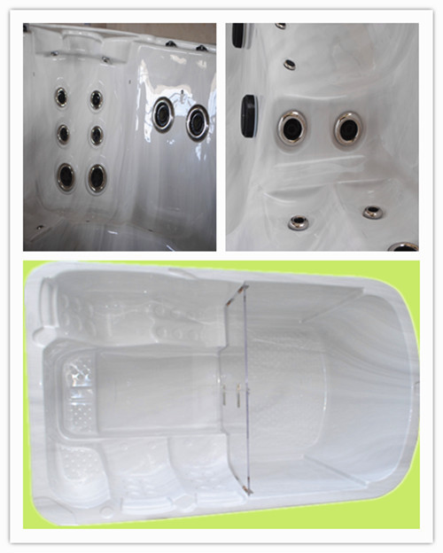1*0.5HP, programmable, square acrylic swim whirlpool bathtub outdoor hydro hot tub