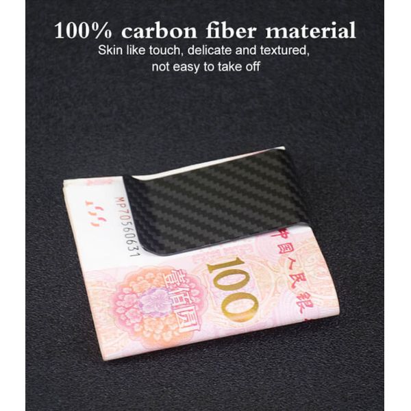 Зажимы денег волокна углерода стиля 70mm*37mm дела