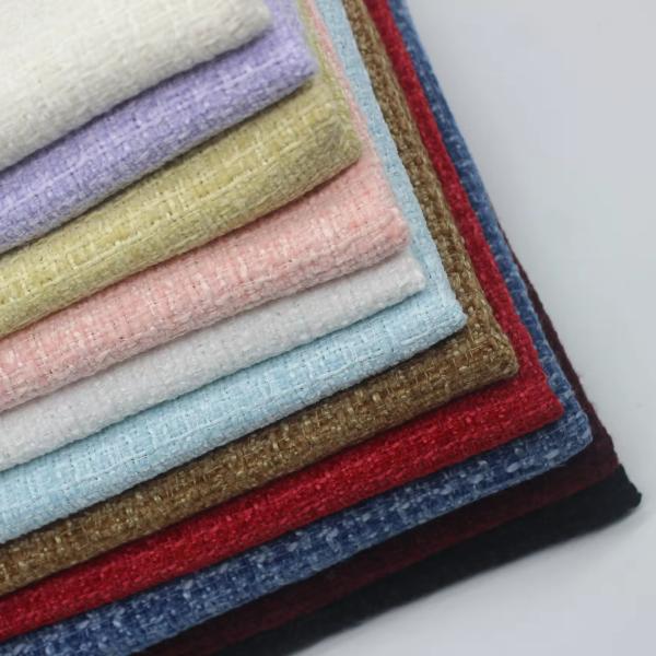 Wholesale New Plaid Tweed Coat Chenille Fabric for Autumn and Winter Women's Coat Clothing Luggage Fashion Cushion