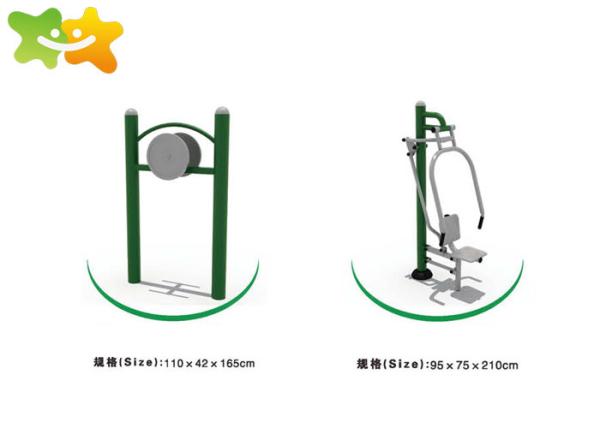 Metal Outdoor Park Exercise Equipment , Outdoor Gym Machines Easy Installation
