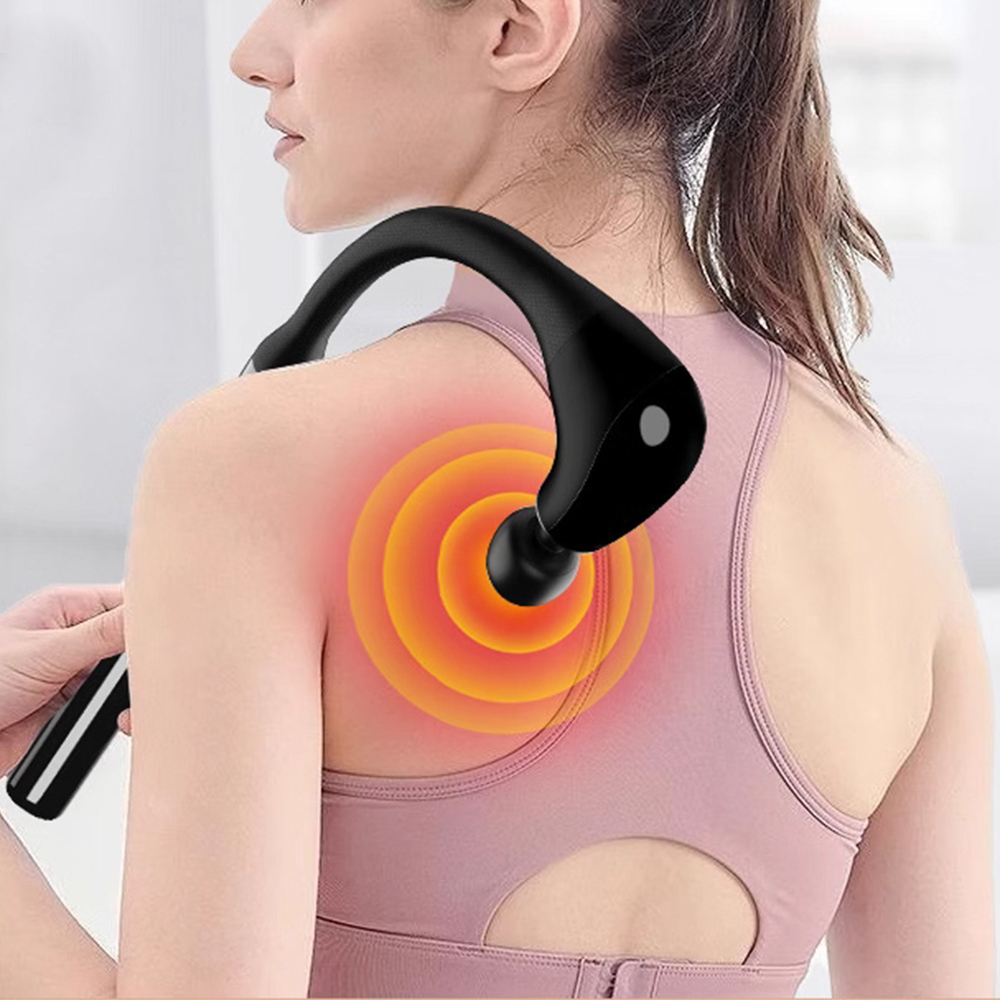 U-Shaped Deep Tissue Vibration Pistola De Masaje Muscle Electric Handheld Fascia Gun Muscle Cordless Body Muscle Massage Gun
