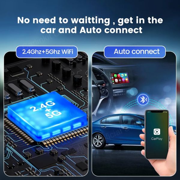 CPC200-CP2A Wired To Wireless Adapter Carplay And Android Auto Dongle Adaptor Seamlessly Connect