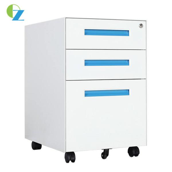 Cabinet mobile de piédestal en métal bleu antiusure de poignée avec la profondeur de 520MM