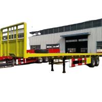 Une toute nouvelle remorque à plat de 70 tonnes 3 à 4 essieux remorque à panneau de conteneur