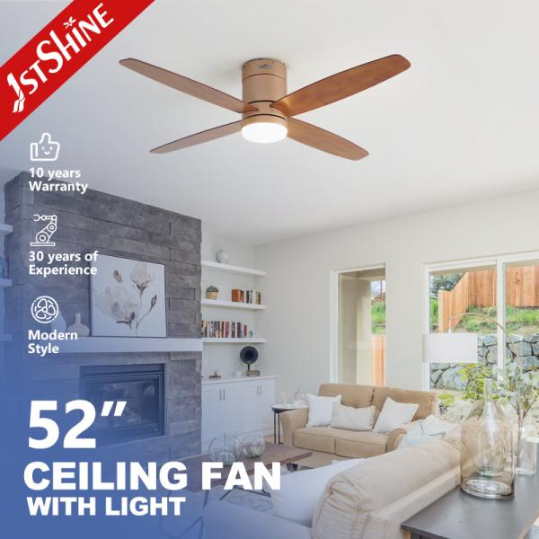 52 polegadas MDF Blades Ventilador de teto para teto baixo Dimmable LED e Dimmer de suporte Sim