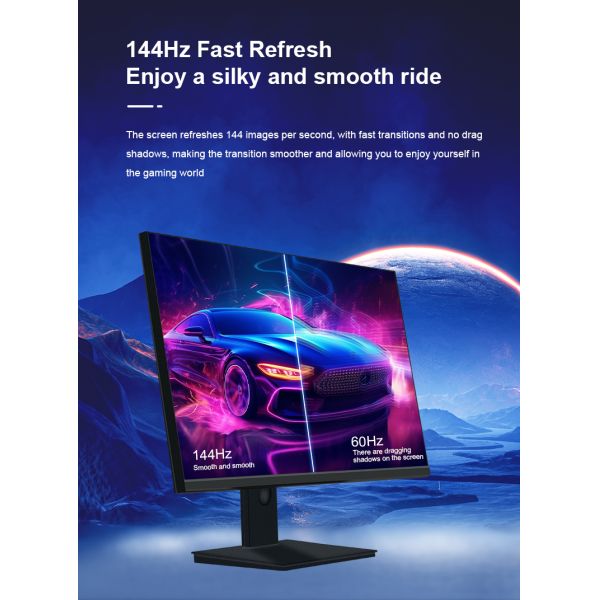 24 Inches LED Bezel Less IPS VA Computer Monitor 144Hz Fast Refresh With Fixed Bracket