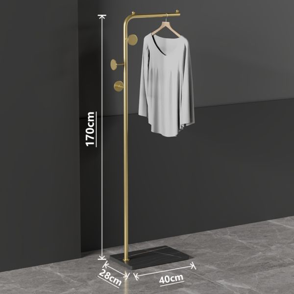 Modern Design Luxury Coat Rack Floor Standing Metal Frame Hanger For Living Room Bedroom Clothes Storage Scarf Bag Hat