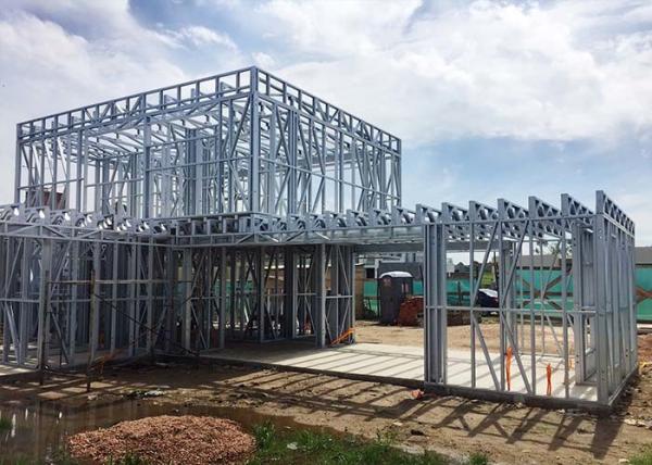 Estrutura de aço forrada a frio Estrutura de aço leve Quadro pré-fabricado Villa Casas de design moderno