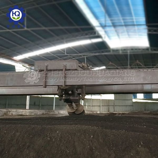12 Meters 2.5M High 15kw Width Double Screw Organic Fertilizer Compost Turning Machine