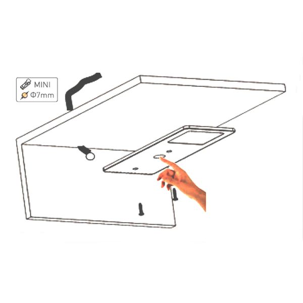Install Style Surface Mounted by Screws LED Light for Kitchen Cabinets and Wardrobes