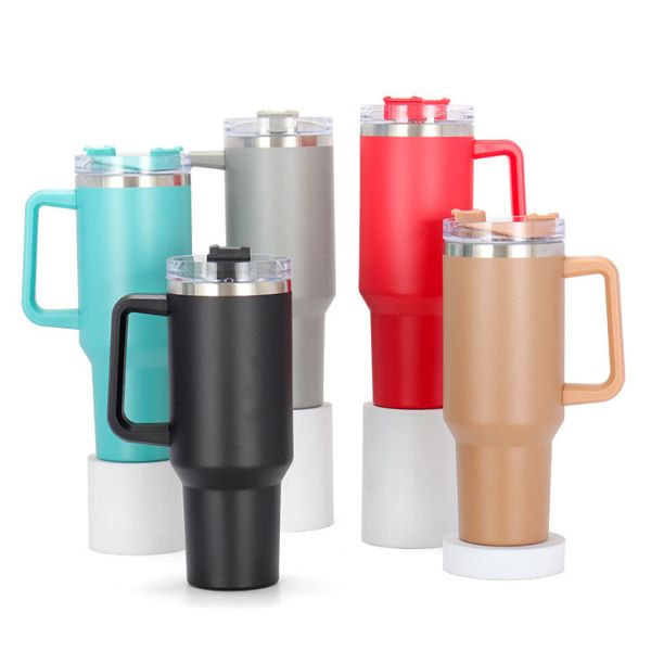 MUGS Custom Logo 40Oz Stainless Steel Insulated Coffee Tumblers Vacuum Flask Mug