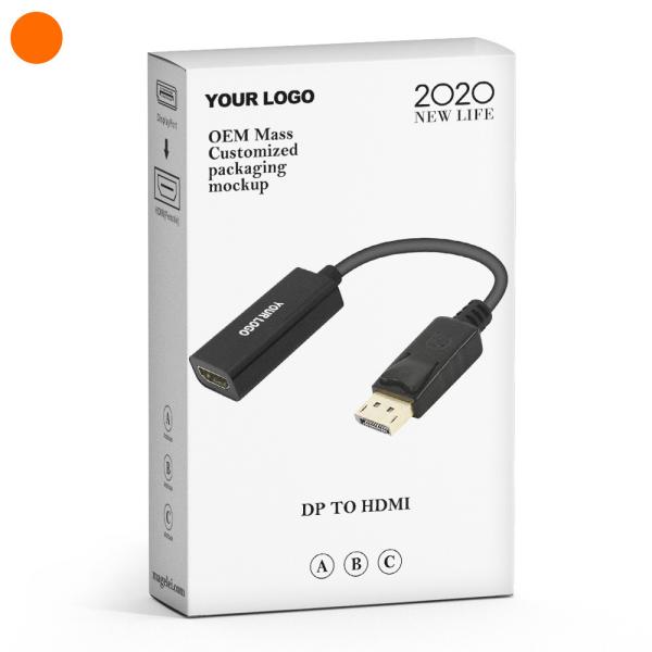 4K DisplayPort to HDMI Adapter Cable Gold Plated 25cm