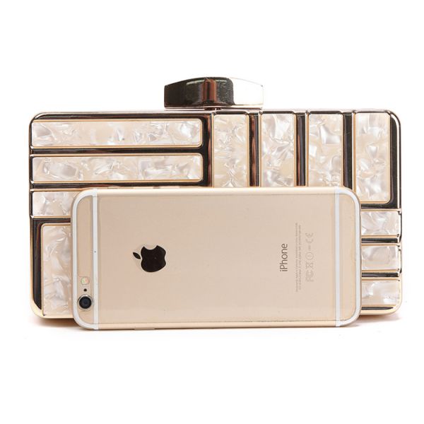 Marbling banquet bag European and American fashion dinner bag lady's handbag acrylic bag lady's clutch