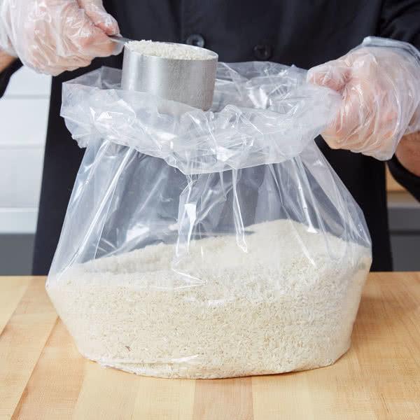 Small LDPE Material Commercial Food Bags Clear Film 10 X 8 X 24 Size