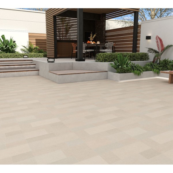 Wear-Resistant 600x600mm Light Yellow Outdoor Floor Ceramic Paving Tile Retro Tiles For Terrace And Swimming Pool