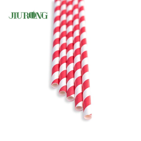 Boba Bubble Tea Biodegradable Paper Straw 7*230mm Food Grade