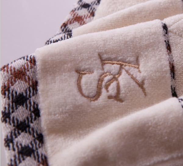 Personalized expensive holiday pink cotton face velour towels