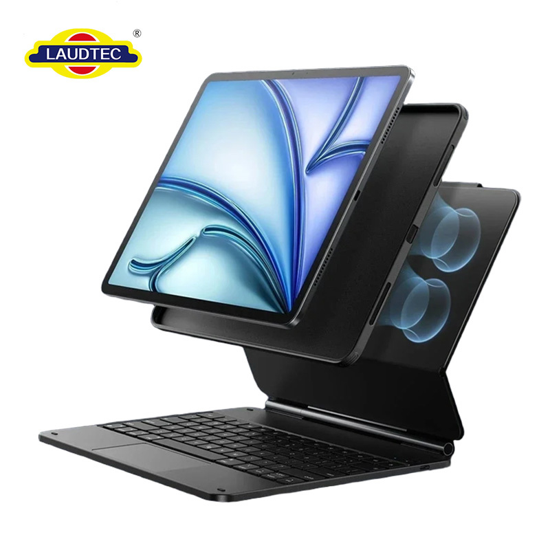 RoHS Compliant Transform iPad 11 Into Laptop with Detachable Keyboard Case,RGB Backlit,Strong Magnet,UK/US 64Keys, Pen Holder