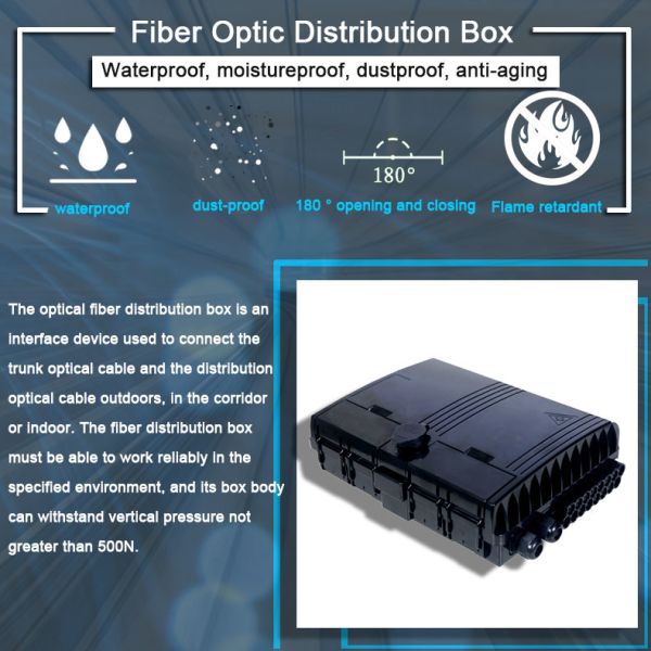 Волокно PE 16 ABS ПК черноты шкафа распределения оптического волокна ядра на открытом воздухе соединяя 1*16