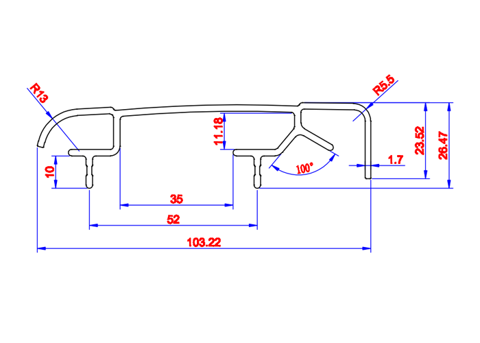 Perfil industrial de aluminio de la placa del pedal del coche