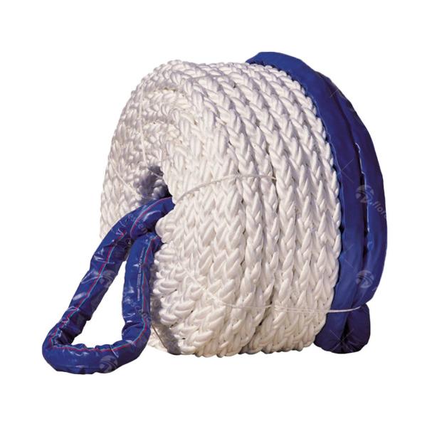 Uv Resistant 22mm 26mm 32mm 50mm 16 Strands 8 Strand White Nylon Rope Anchor Marine