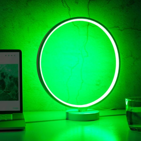 Remote Control Circle Table Lamp 8W LED Mood Lamp with 2700K Warm White Light