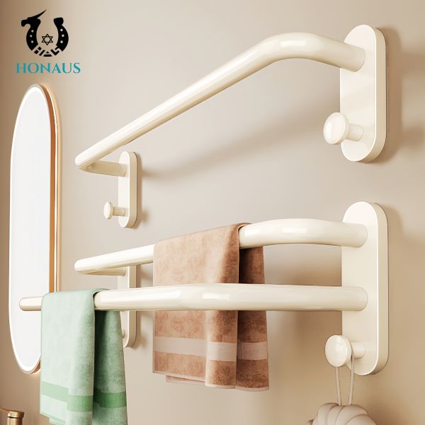 Euro Bathroom Shower Accessories Three Pieces Towel Rack Electroplated Aluminum Alloy