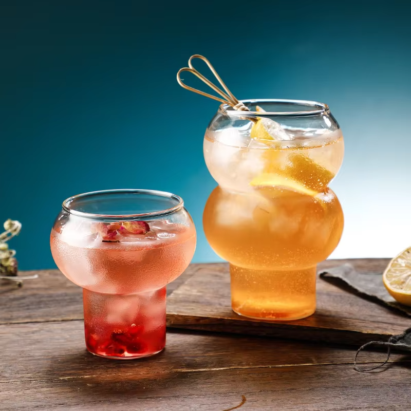 280ml 530ml Popular High Borosilicate Glass Cup Ice Latte Coffee Cup Transparent